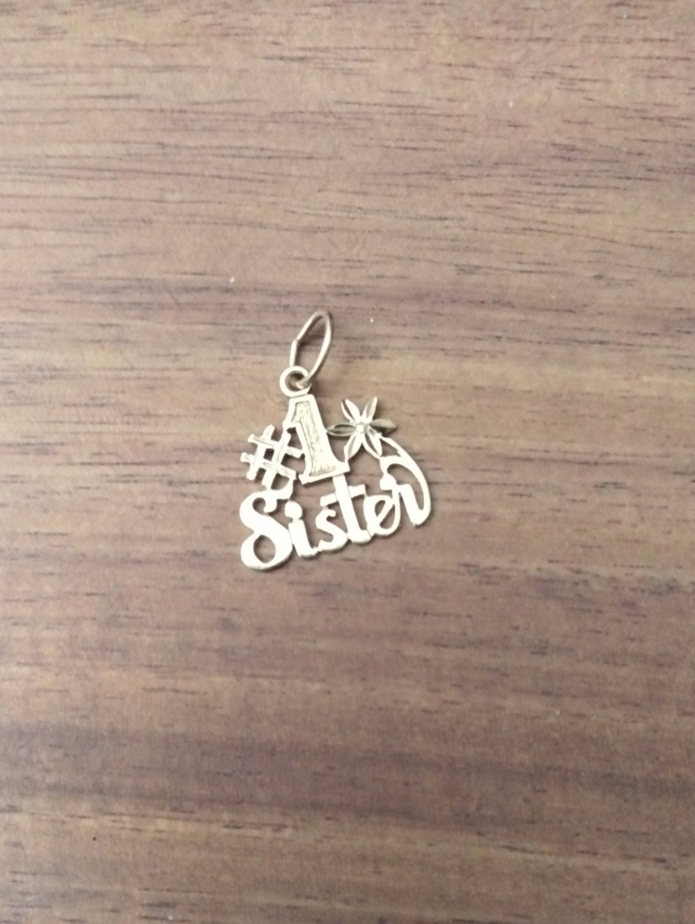 14 K Gold #1 Sister Pendant Charm